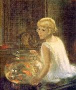 Henry Salem Hubble Rosemary and the Goldfish painting